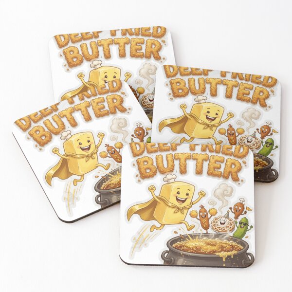 Item preview, Deep Fried Butter Funny Fair Food Sticker designed and sold by Imaginarium of Chaos falcon88 .