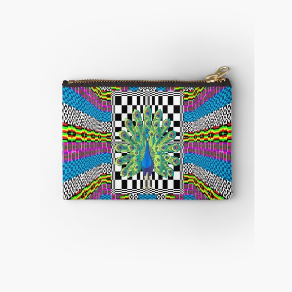 Item preview, Peacock Colorful Geometric Kaleidoscope Op Art Print designed and sold by Alejandro Stein.