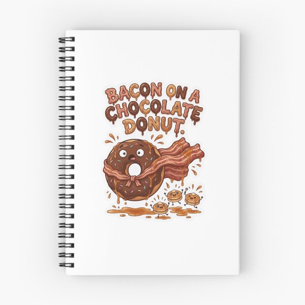 Item preview, Bacon On A Chocolate Donut Funny Food Sticker designed and sold by Imaginarium of Chaos falcon88 .