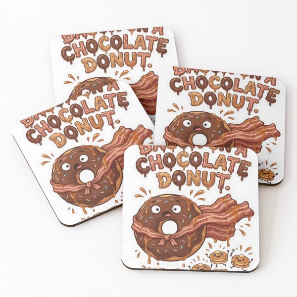 Item preview, Bacon On A Chocolate Donut Funny Food Sticker designed and sold by Imaginarium of Chaos falcon88 .
