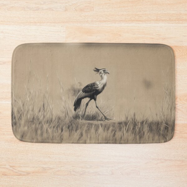 Item preview, A Secretary Bird striding across African grasslands, Birds in Motion designed and sold by CDC40.