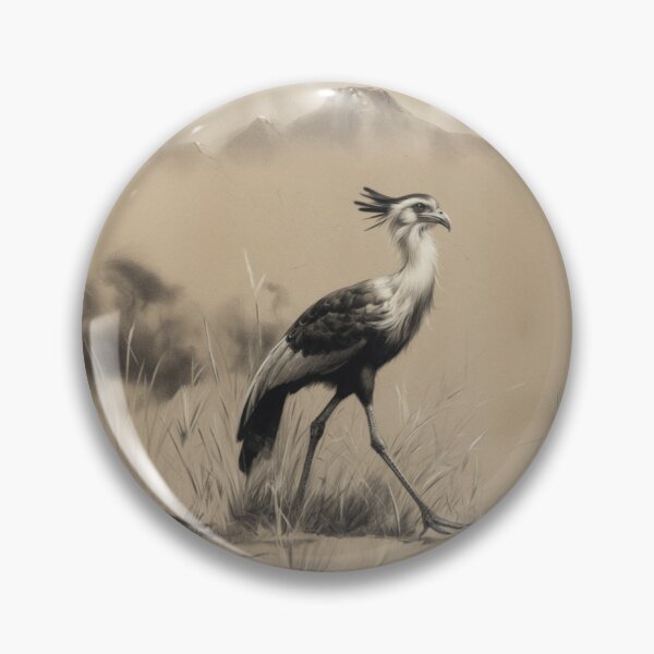 Item preview, A Secretary Bird striding across African grasslands, Birds in Motion designed and sold by CDC40.