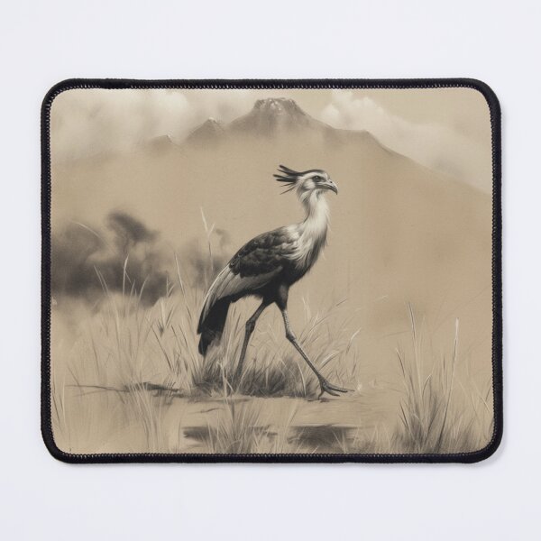 Item preview, A Secretary Bird striding across African grasslands, Birds in Motion designed and sold by CDC40.