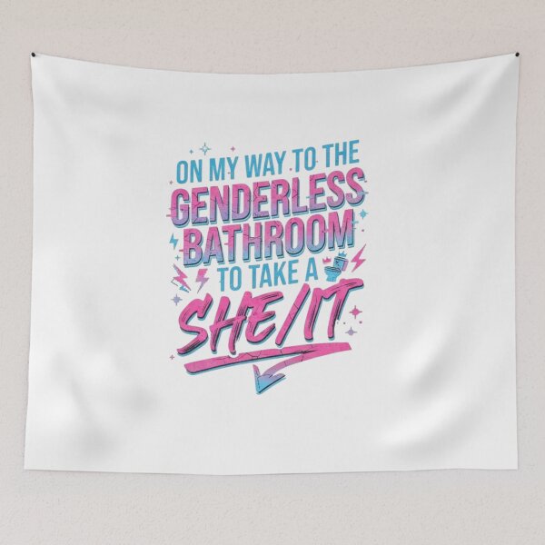 Item preview, On My Way to The Genderless Bathroom to Take a She/It designed and sold by Zbixu.