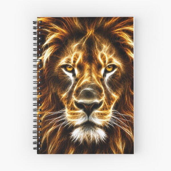 Item preview, Electric Lion – King of Light | Glowing Fractal Wildlife Art designed and sold by LuluLeb.