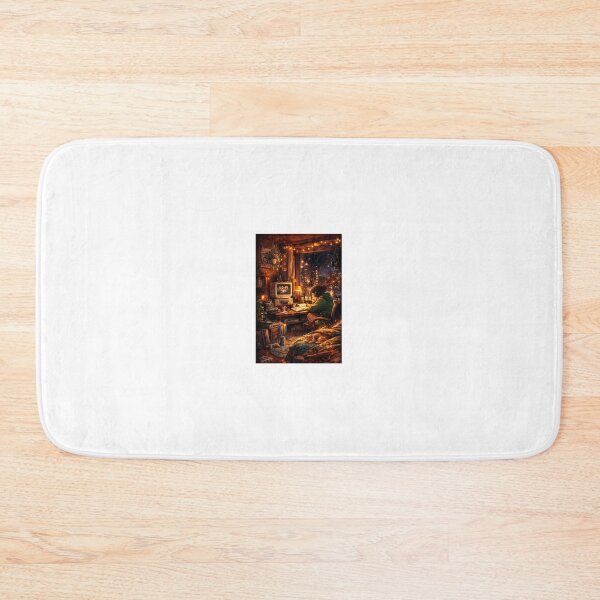Item preview, Cozy Lofi Anime Girl Studying Night Aesthetic designed and sold by YogiCodeLab.