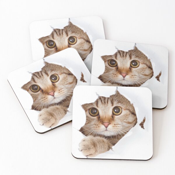 Item preview, Cute Cat Peeking Through Torn Paper | Funny Cat Lover Design designed and sold by Harrietcozz.