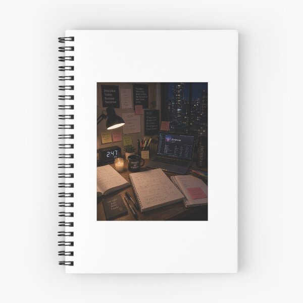 Item preview, Late Night Study Desk Motivation Aesthetic designed and sold by YogiCodeLab.