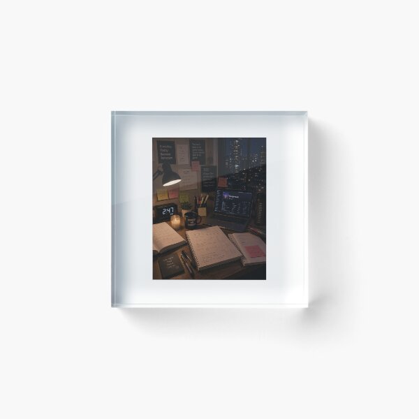 Item preview, Late Night Study Desk Motivation Aesthetic designed and sold by YogiCodeLab.