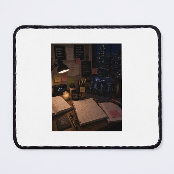 Item preview, Late Night Study Desk Motivation Aesthetic designed and sold by YogiCodeLab.