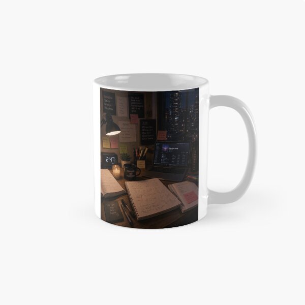 Item preview, Late Night Study Desk Motivation Aesthetic designed and sold by YogiCodeLab.
