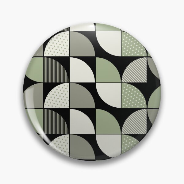 Item preview, Mid Century Modern Sage Green and Charcoal Geometric Pattern designed and sold by Jyoti-Quotes.