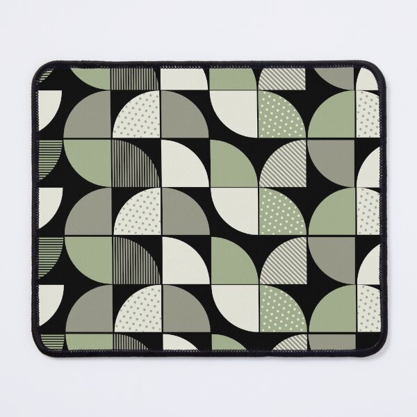 Item preview, Mid Century Modern Sage Green and Charcoal Geometric Pattern designed and sold by Jyoti-Quotes.