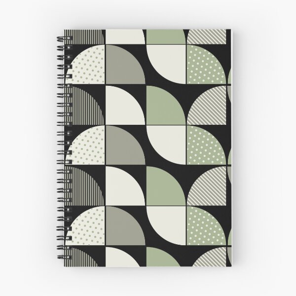 Item preview, Mid Century Modern Sage Green and Charcoal Geometric Pattern designed and sold by Jyoti-Quotes.