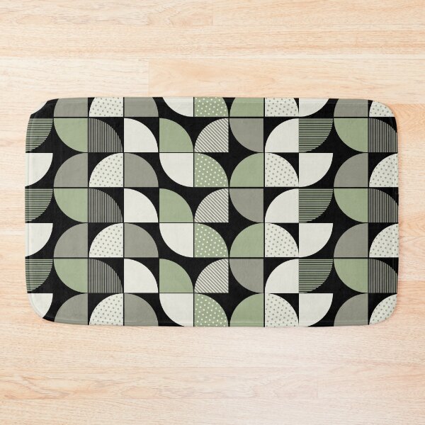 Item preview, Mid Century Modern Sage Green and Charcoal Geometric Pattern designed and sold by Jyoti-Quotes.
