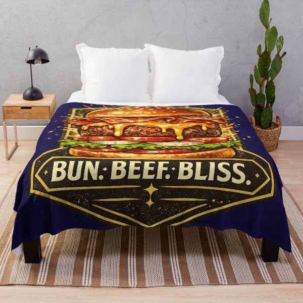 Item preview, Bun Beef Bliss: Triple Victory Luxury Gold Badge Design designed and sold by irfanshikh.