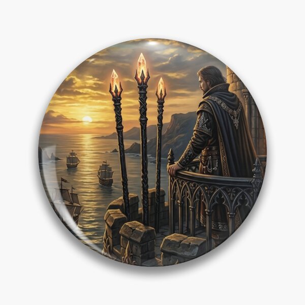 Item preview, Three of Rods- tarot card designed and sold by Studio77-Gothic.