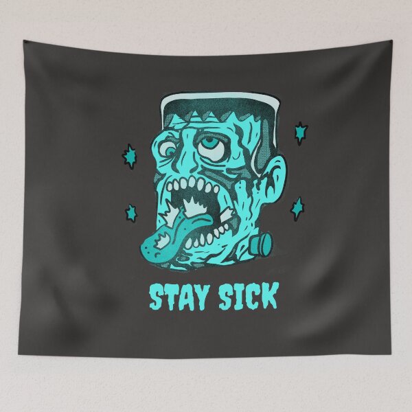 Item preview, Funny Frankenstein Stay Sick Monster Illustration designed and sold by beboplab.