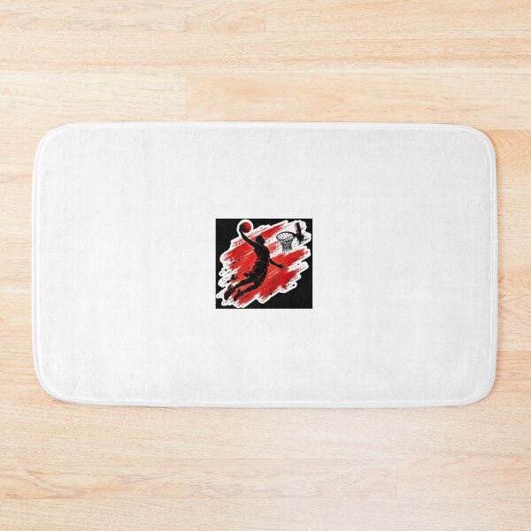 Item preview, Red Grunge Basketball Slam Dunk Silhouette designed and sold by YogiCodeLab.