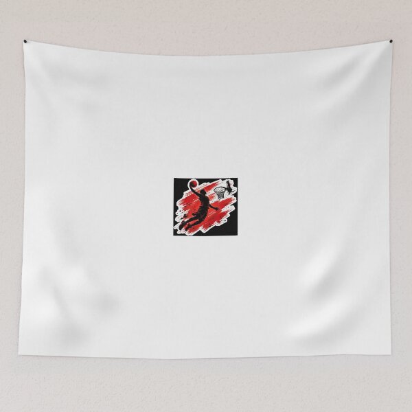 Item preview, Red Grunge Basketball Slam Dunk Silhouette designed and sold by YogiCodeLab.