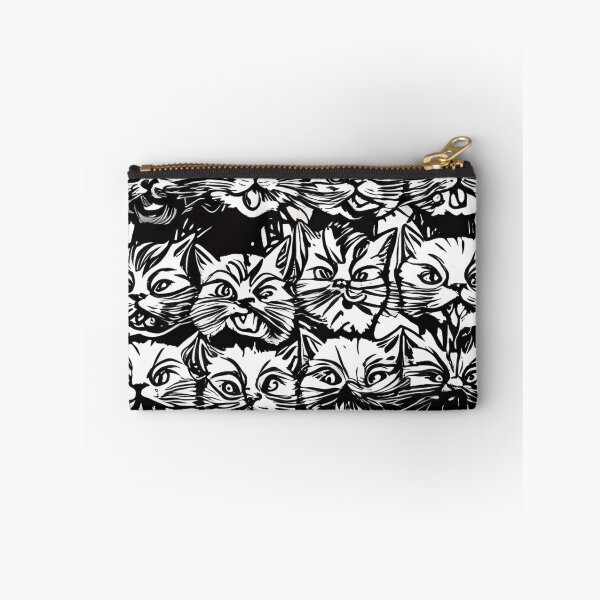 Item preview, Crazy Cat Faces – Cute Black & White Cat Pattern  Autres idées designed and sold by TitiaDesign.