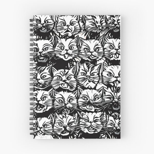 Item preview, Crazy Cat Faces – Cute Black & White Cat Pattern  Autres idées designed and sold by TitiaDesign.
