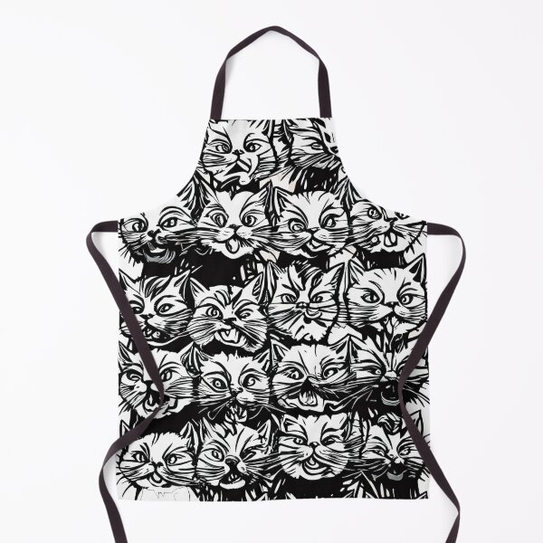 Item preview, Crazy Cat Faces – Cute Black & White Cat Pattern Autres idées designed and sold by TitiaDesign.