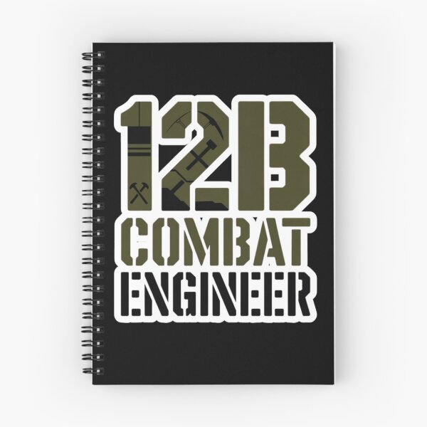 Item preview, 12B Combat Engineer — U.S. Army MOS Stencil Tool Icon Military Engineering Graphic White Outline designed and sold by GFamilyC.
