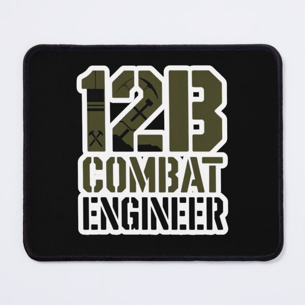 Item preview, 12B Combat Engineer — U.S. Army MOS Stencil Tool Icon Military Engineering Graphic White Outline designed and sold by GFamilyC.