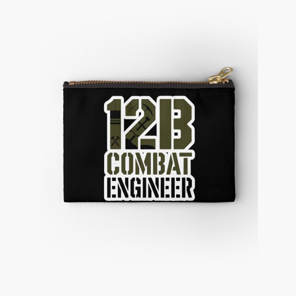 Item preview, 12B Combat Engineer — U.S. Army MOS Stencil Tool Icon Military Engineering Graphic White Outline designed and sold by GFamilyC.