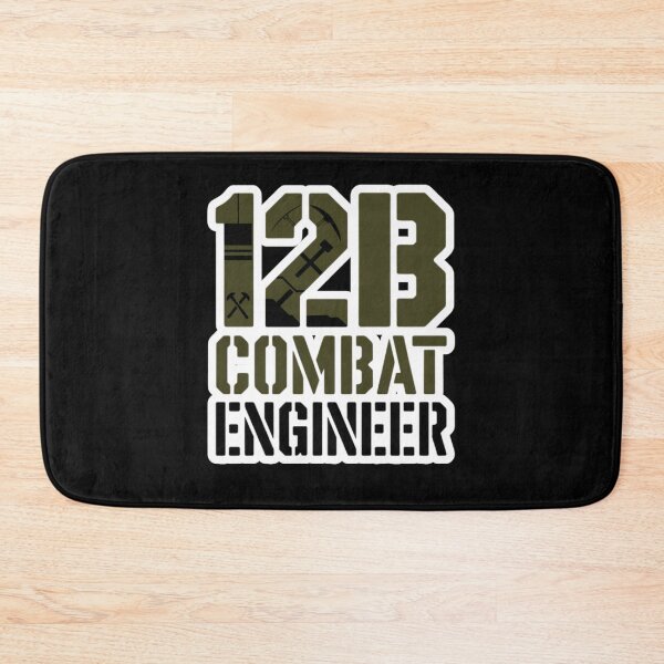 Item preview, 12B Combat Engineer — U.S. Army MOS Stencil Tool Icon Military Engineering Graphic White Outline designed and sold by GFamilyC.