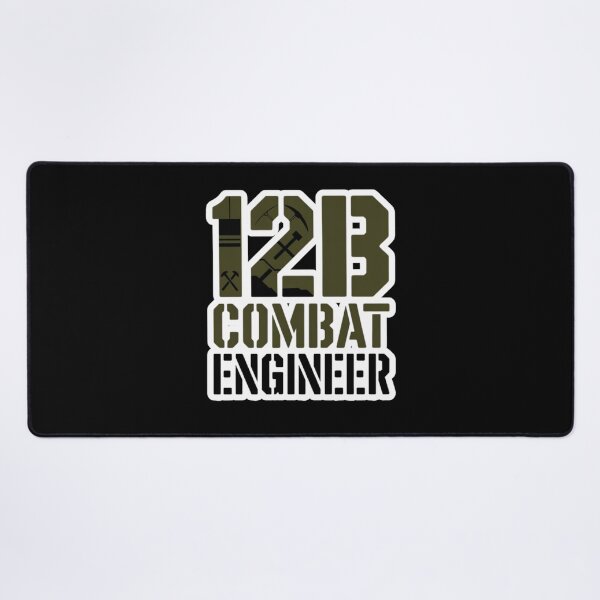Item preview, 12B Combat Engineer — U.S. Army MOS Stencil Tool Icon Military Engineering Graphic White Outline designed and sold by GFamilyC.