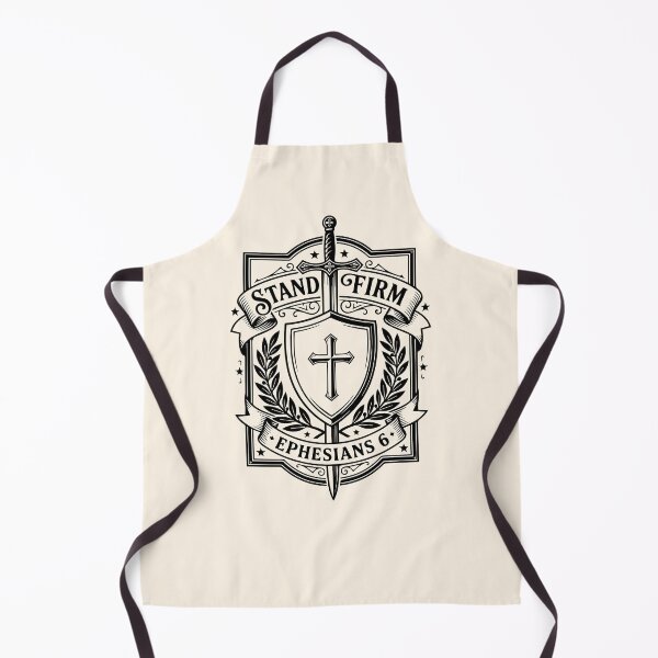 Item preview, Stand Firm Sword Crest | Ephesians 6 Christian Badge designed and sold by stylishdzign.