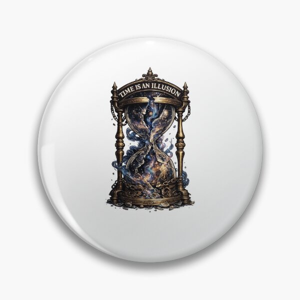 Item preview, Time Is An Illusion - Broken Cosmic Hourglass Philosophical Sticker designed and sold by Saniyamirza07.