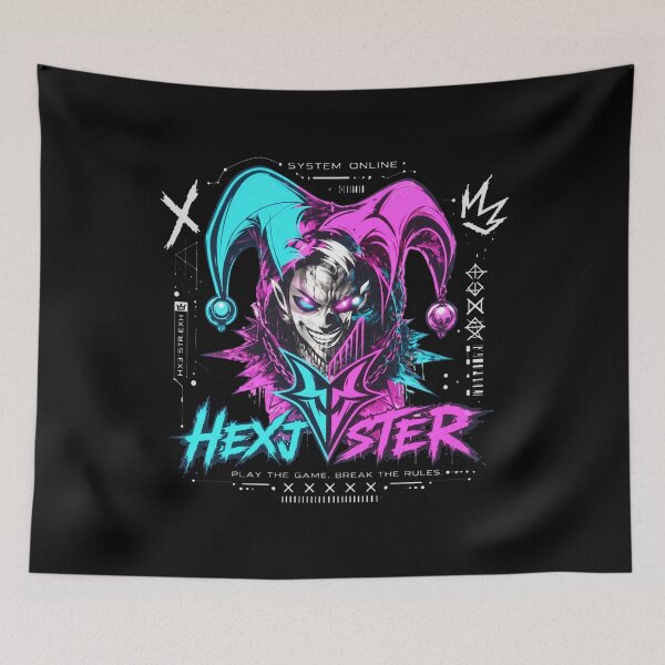 Item preview, Cyberpunk Jester Street Art Design Black designed and sold by HexJester-store.