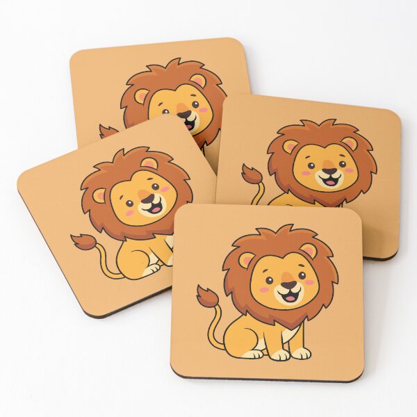 Item preview, Cute Cartoon Lion Cub Adorable Kawaii Baby Lion Art designed and sold by SolutionsArt.