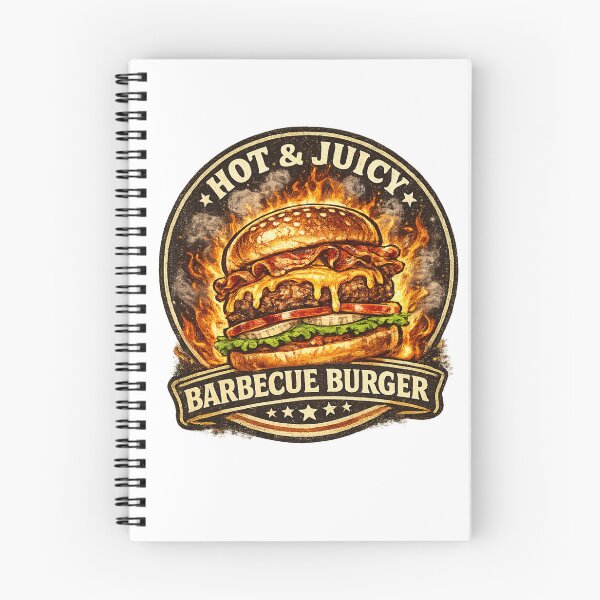 Item preview, Hot Juicy Barbecue Burger: Flame Grilled BBQ Fire Design designed and sold by irfanshikh.