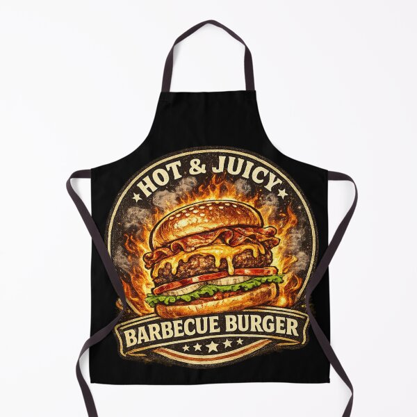 Item preview, Hot Juicy Barbecue Burger: Flame Grilled BBQ Fire Design designed and sold by irfanshikh.