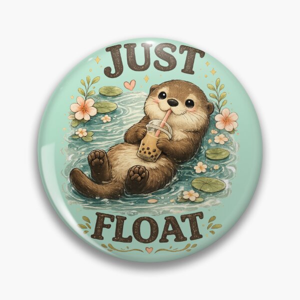 Item preview, Just Float – Cute Otter designed and sold by Theshop611.