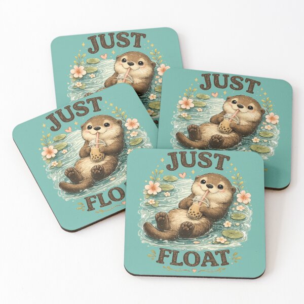 Item preview, Just Float – Cute Otter designed and sold by Theshop611.