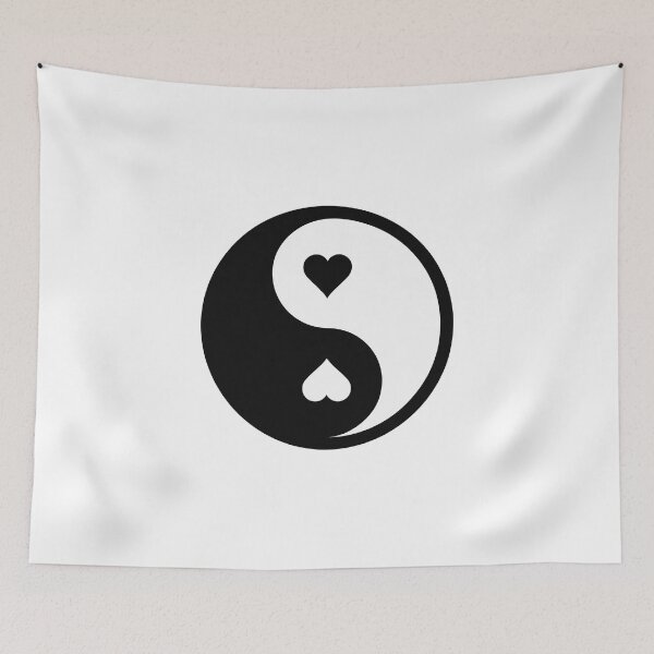 Item preview, Yin Yang with Heart Symbols designed and sold by jkrphoto.