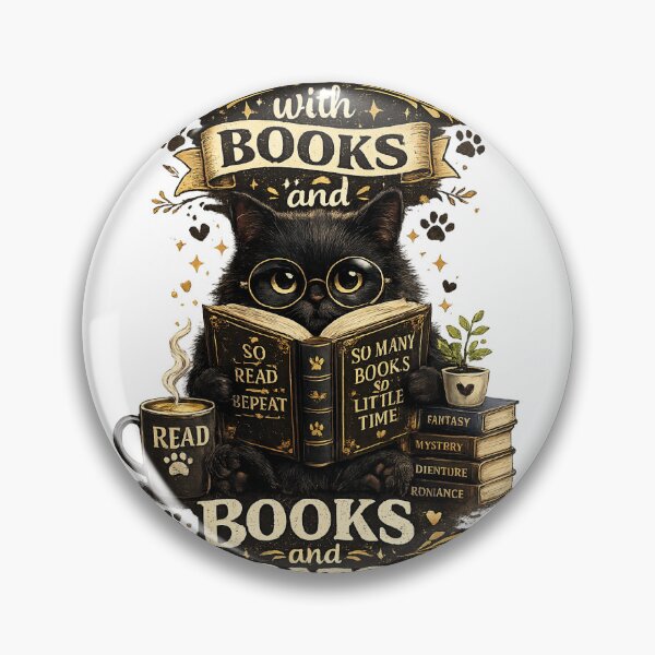 Item preview, Life Is Better With Books and Cats designed and sold by KADHomes.