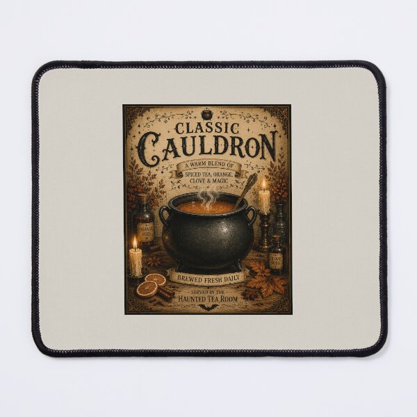 Item preview, Classic Cauldron — Vintage Halloween Tea Room Poster designed and sold by Novel Works Studio.