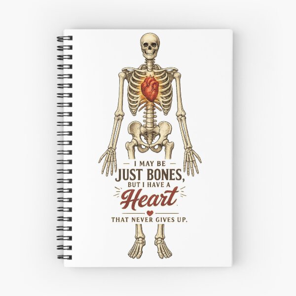 Item preview, Just Bones, Never Broken | Skeleton Heart Vintage T-Shirt designed and sold by Saeed  Ahmad.