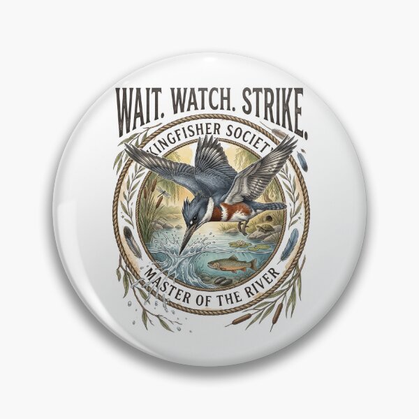 Item preview, Wait Watch Strike Belted Kingfisher designed and sold by Roy & Tiffany.