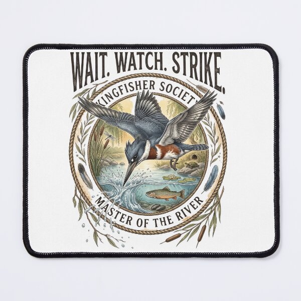 Item preview, Wait Watch Strike Belted Kingfisher designed and sold by Roy & Tiffany.