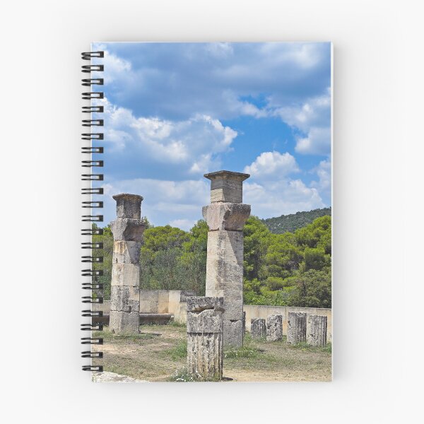 Item preview, Stone columns stand amidst the ruins of the ancient archaeological site of the Sanctuary of Asclepius, Epidaurus, Peloponnese, Greece designed and sold by goceris.