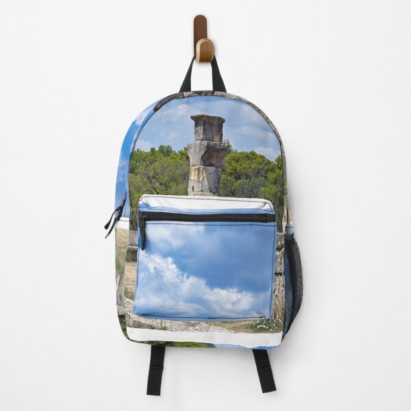 Item preview, Stone columns stand amidst the ruins of the ancient archaeological site of the Sanctuary of Asclepius, Epidaurus, Peloponnese, Greece designed and sold by goceris.
