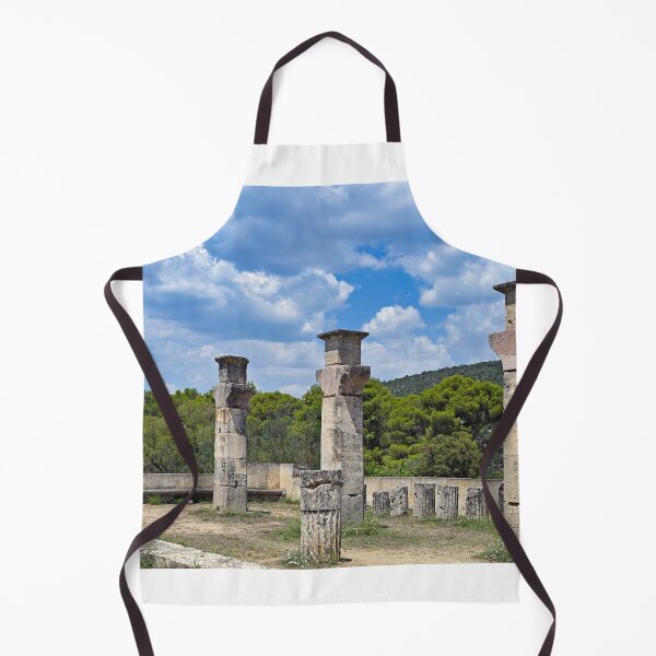 Item preview, Stone columns stand amidst the ruins of the ancient archaeological site of the Sanctuary of Asclepius, Epidaurus, Peloponnese, Greece designed and sold by goceris.