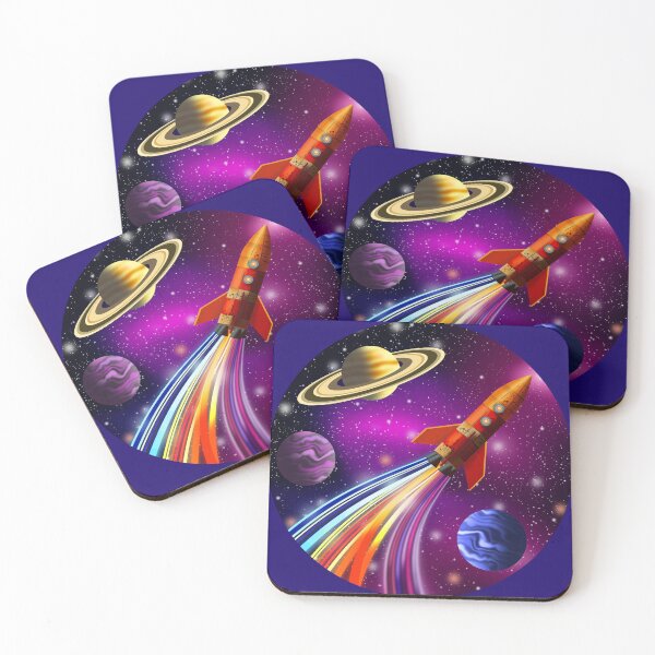 Item preview, Vibrant Rocket Journey Through Space designed and sold by Andrew  Hitchen.